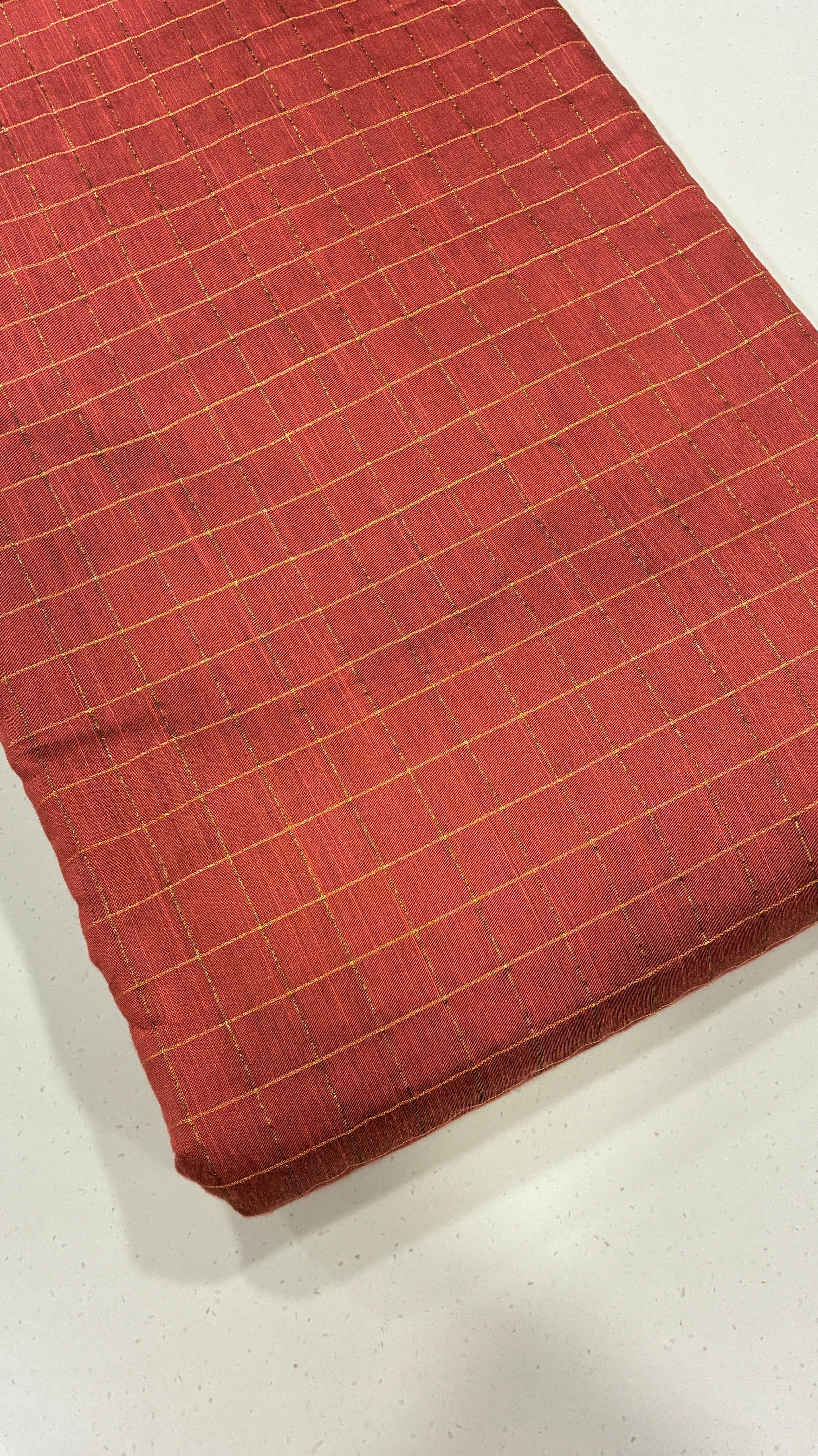 DUPION SILK - ZARI CHECKS