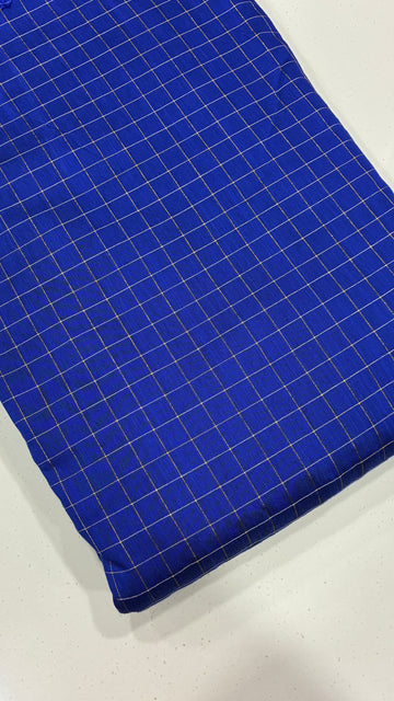 DUPION SILK - ZARI CHECKS