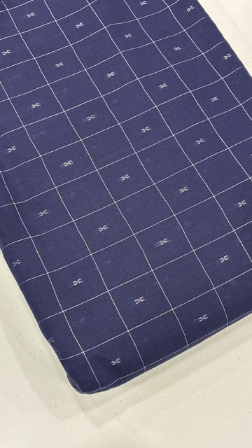 CHECKS BUTA - D.BLUE