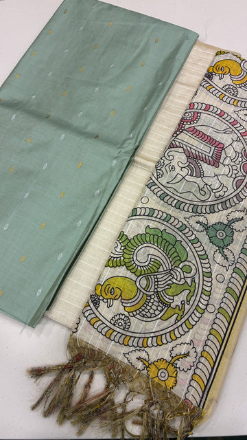 P KALAMKARI - SEA GREEN