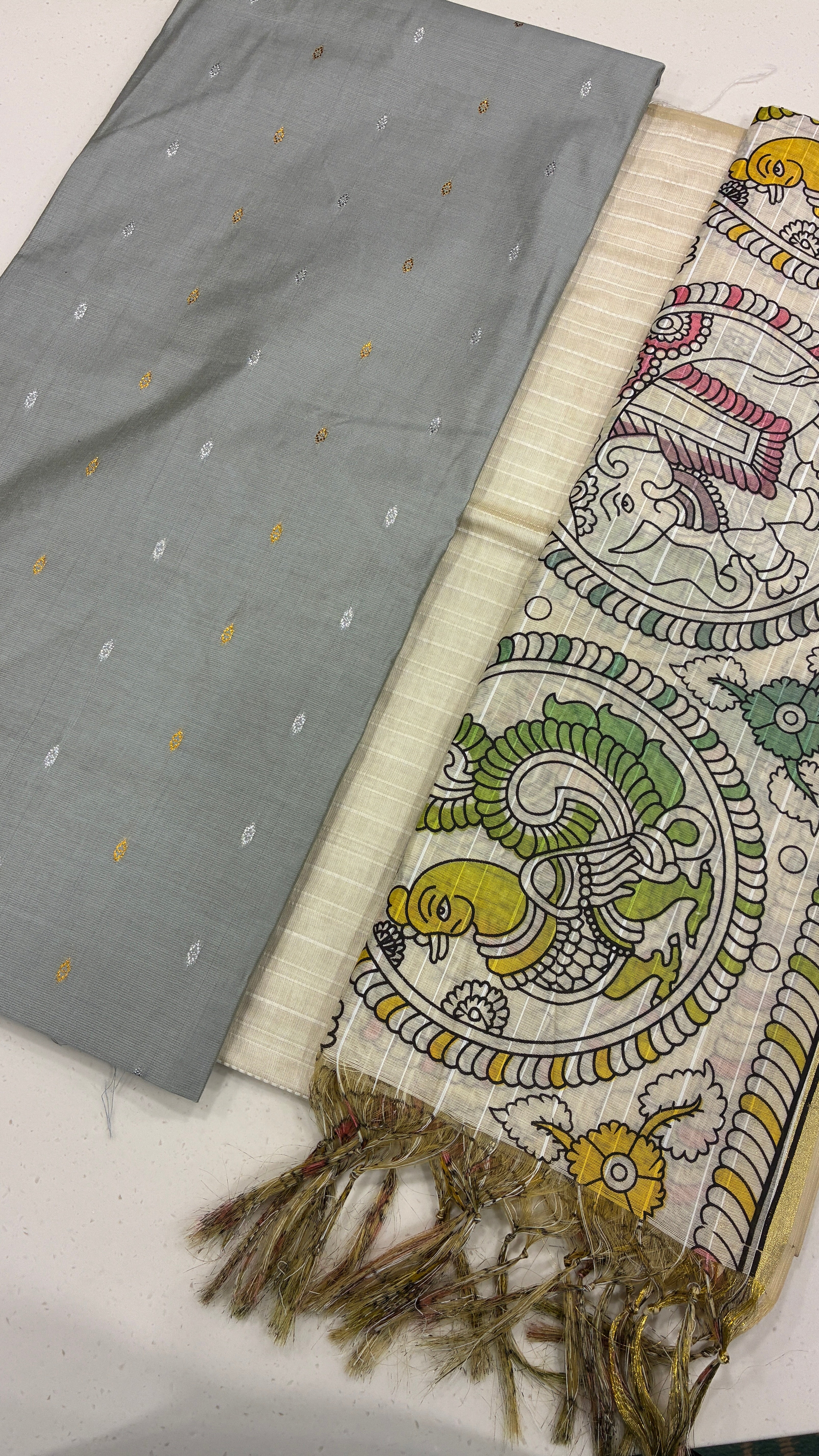 P KALAMKARI - GREY