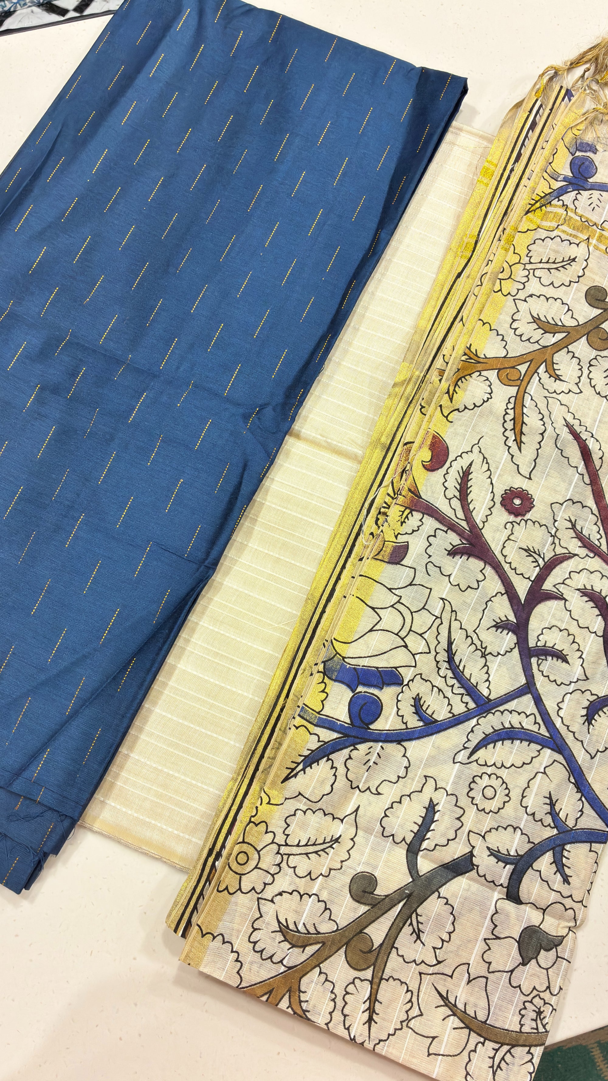 KALAMKARI DUP - BLUE