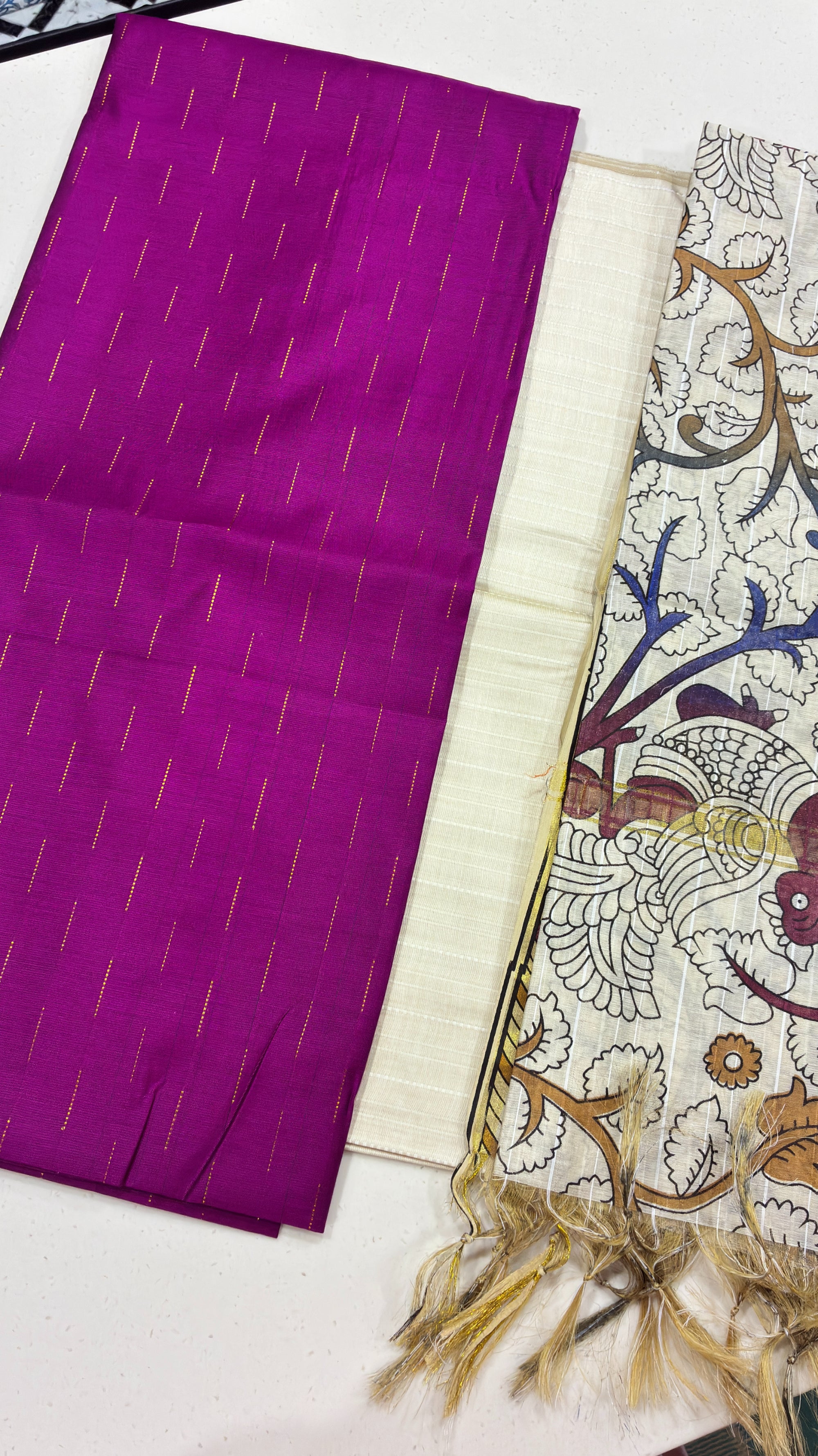 KALAMKARI DUP - PINK