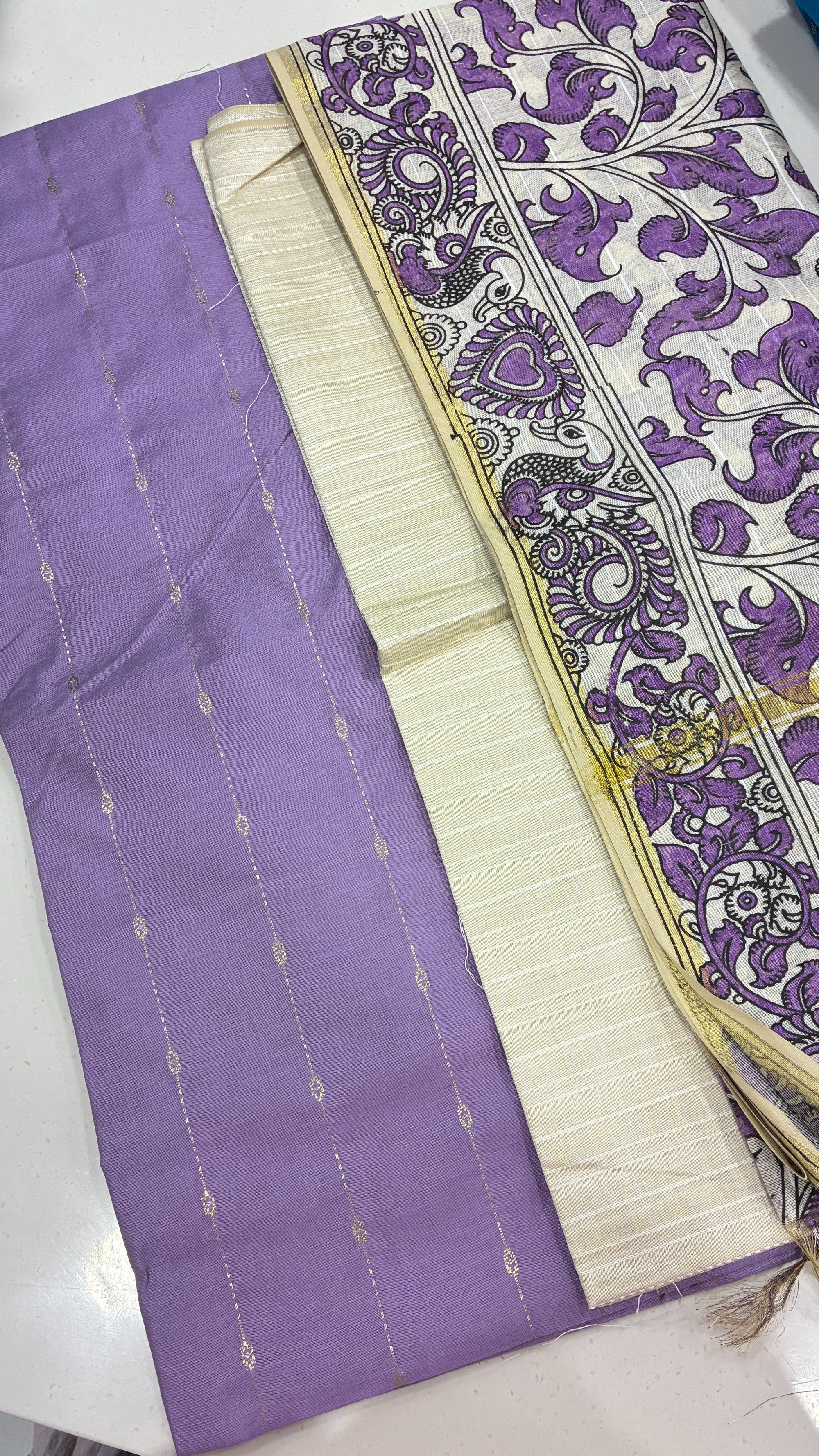 S KALAMKARI - LAVENDER