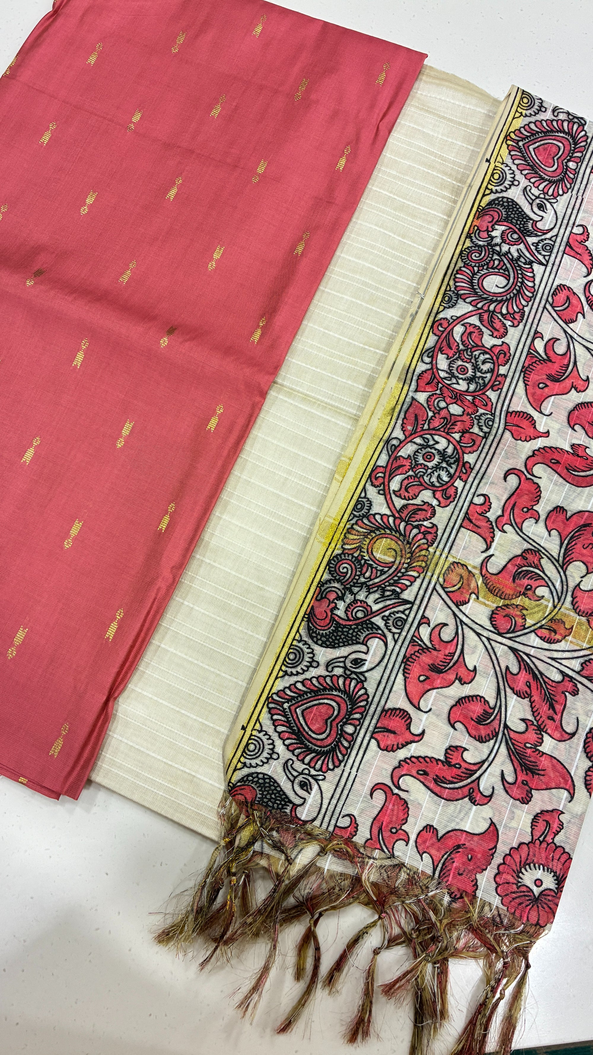 S KALAMKARI - PEACH