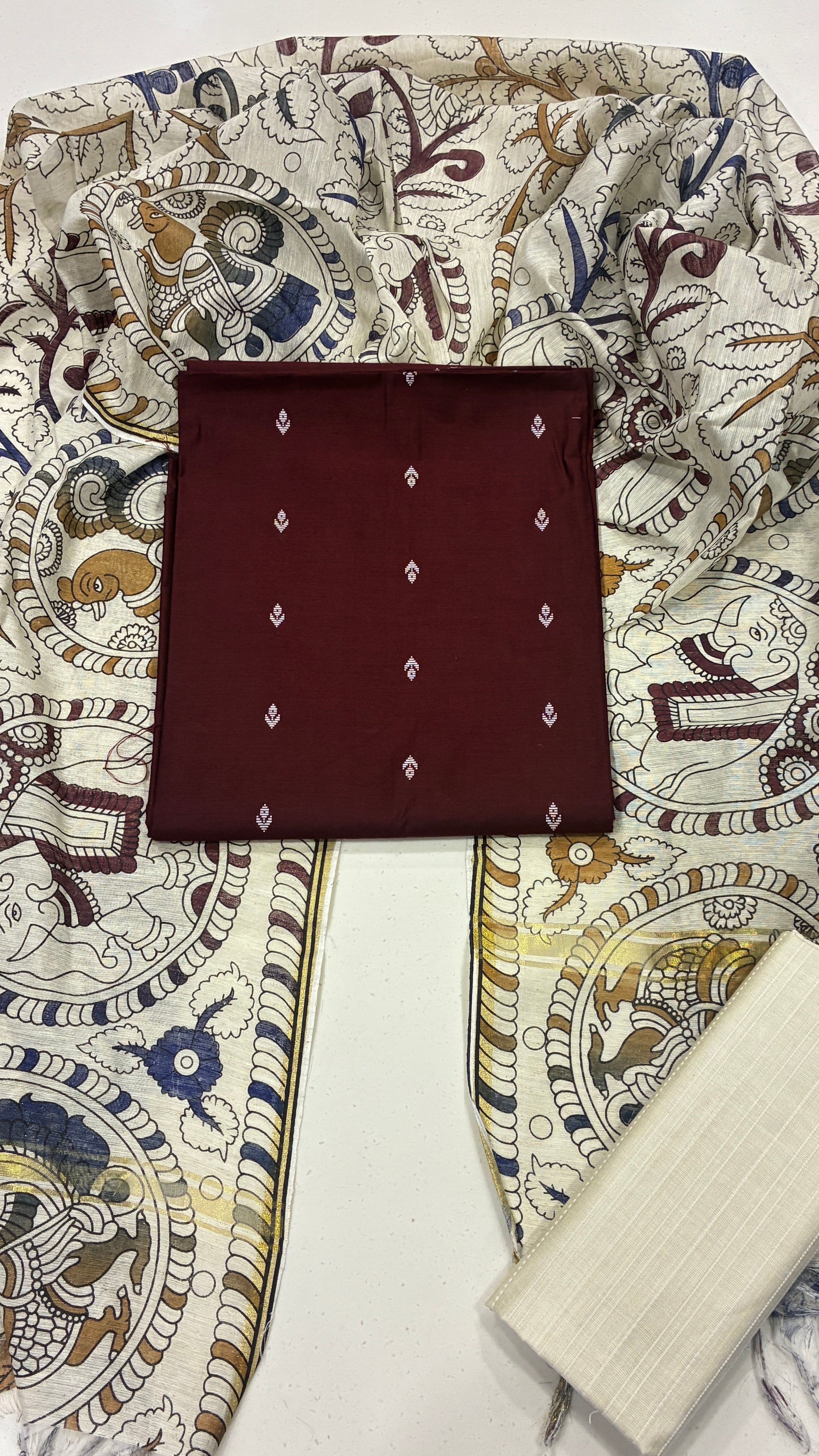 KALAMKARI BUTA - MAROON