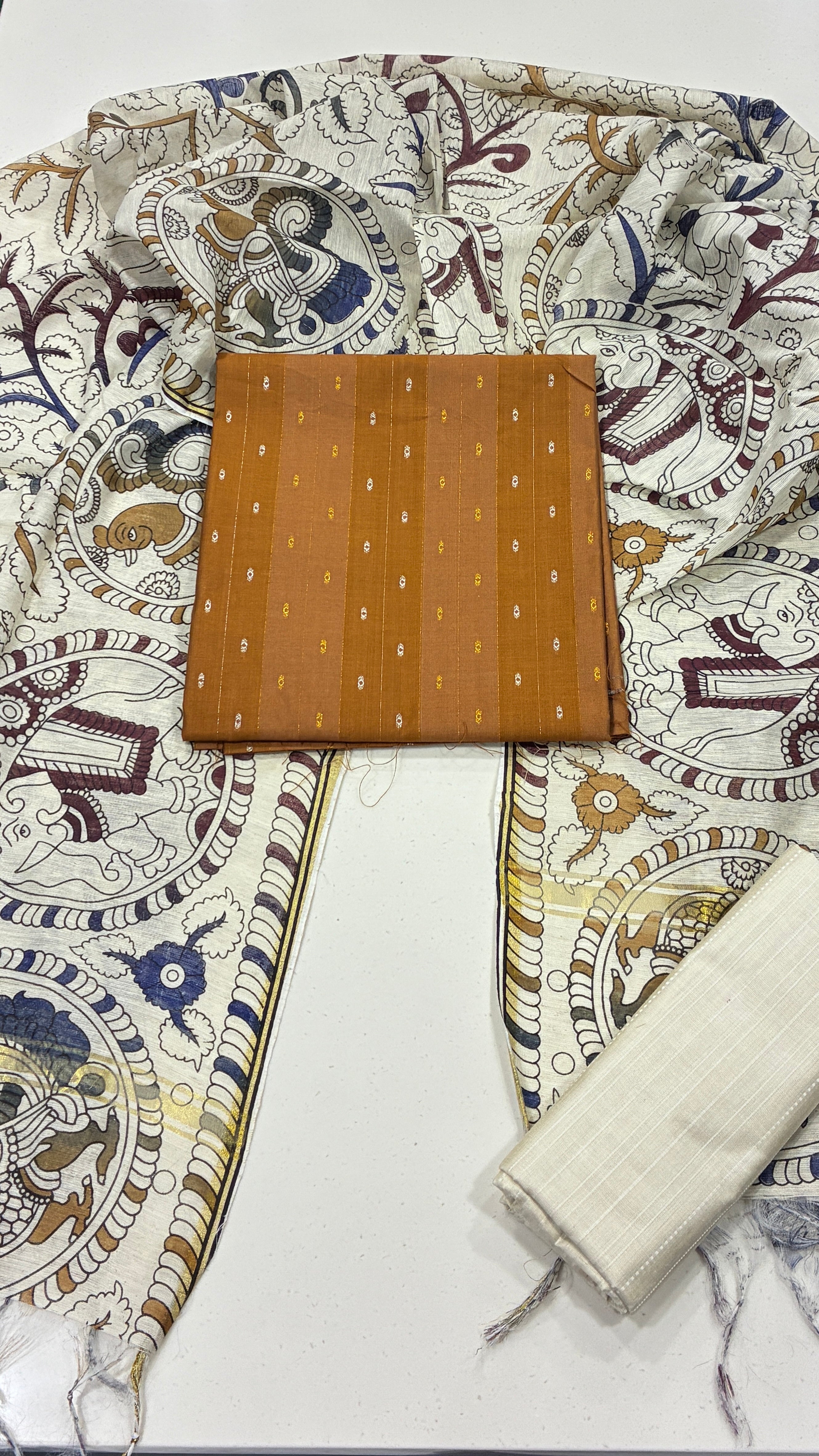KALAMKARI STRIPE - MUSTARD