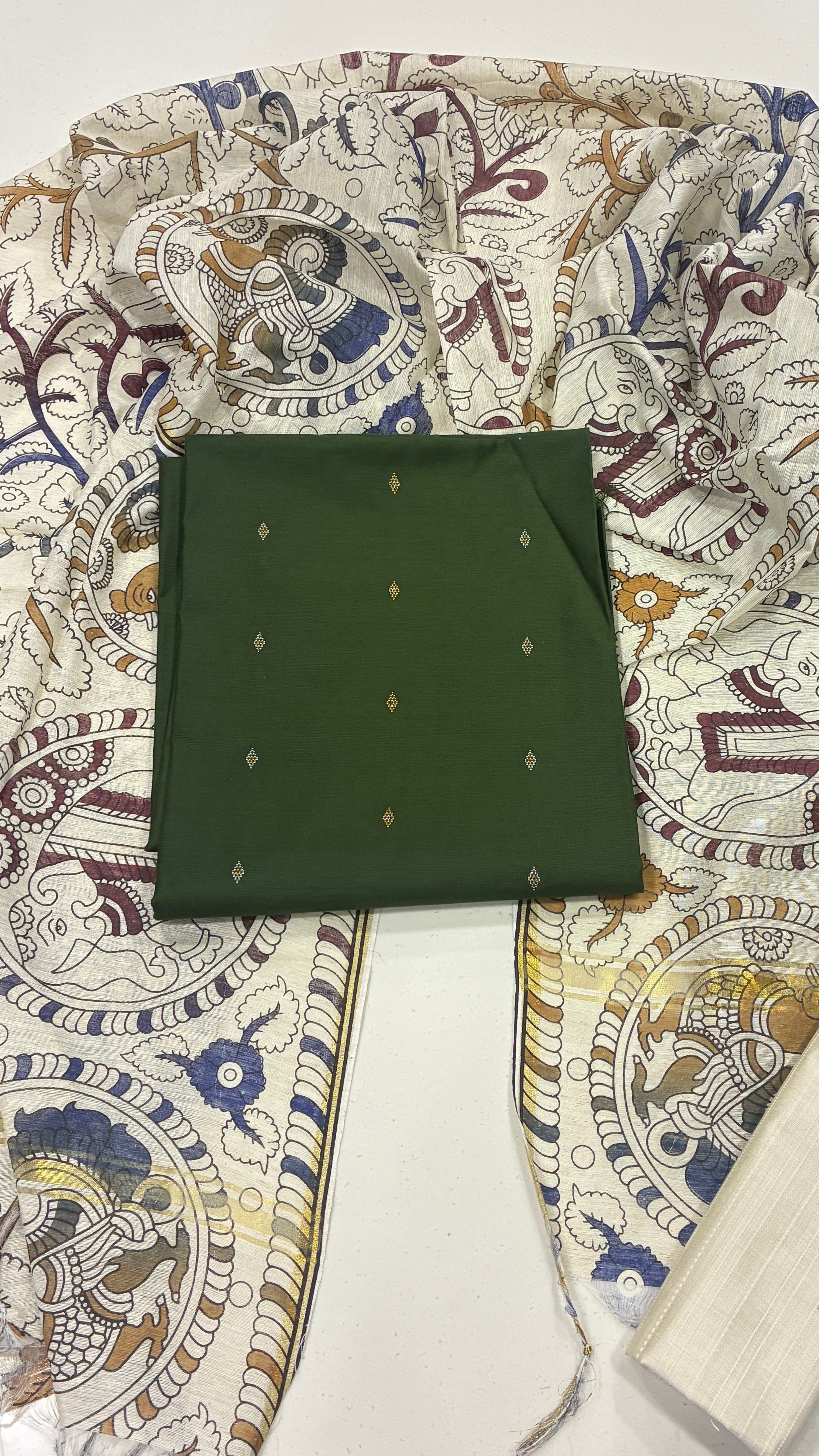 KALAMKARI G BUTA - GREEN