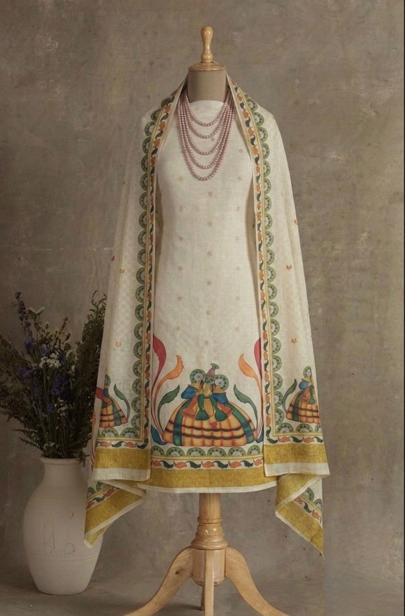 ONAM SPECIAL - BANARASI SILK TOP DUPATTA SETS